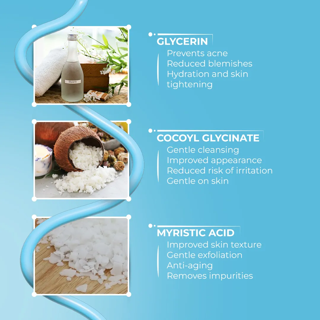 Ingrediants of men's face cleanser for oily skin