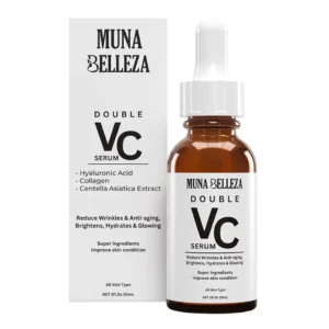 Double Vitamin C Serum for Face Glowing Skin with Muna Belleza Product